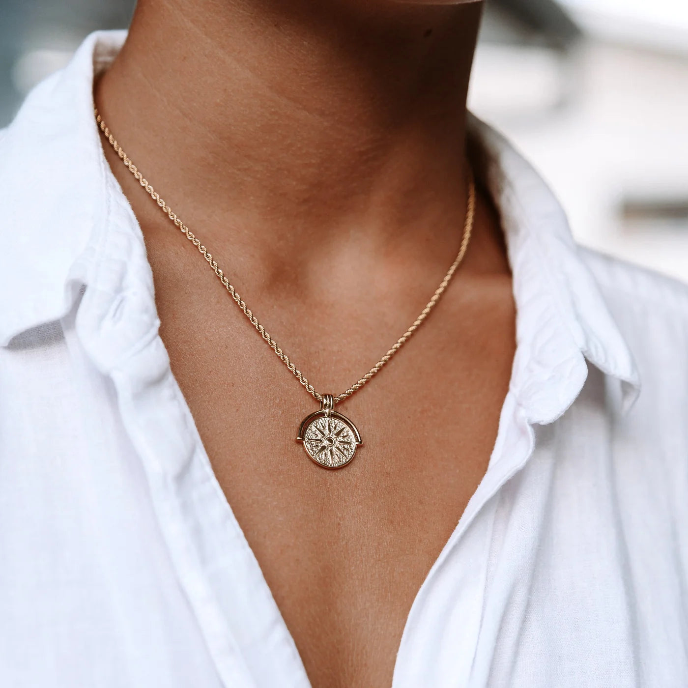 Atolea Golden Sun Necklace