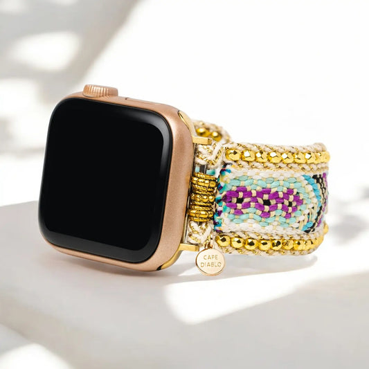 Cape Diablo Apple Watch Band- Golden Flower Woven