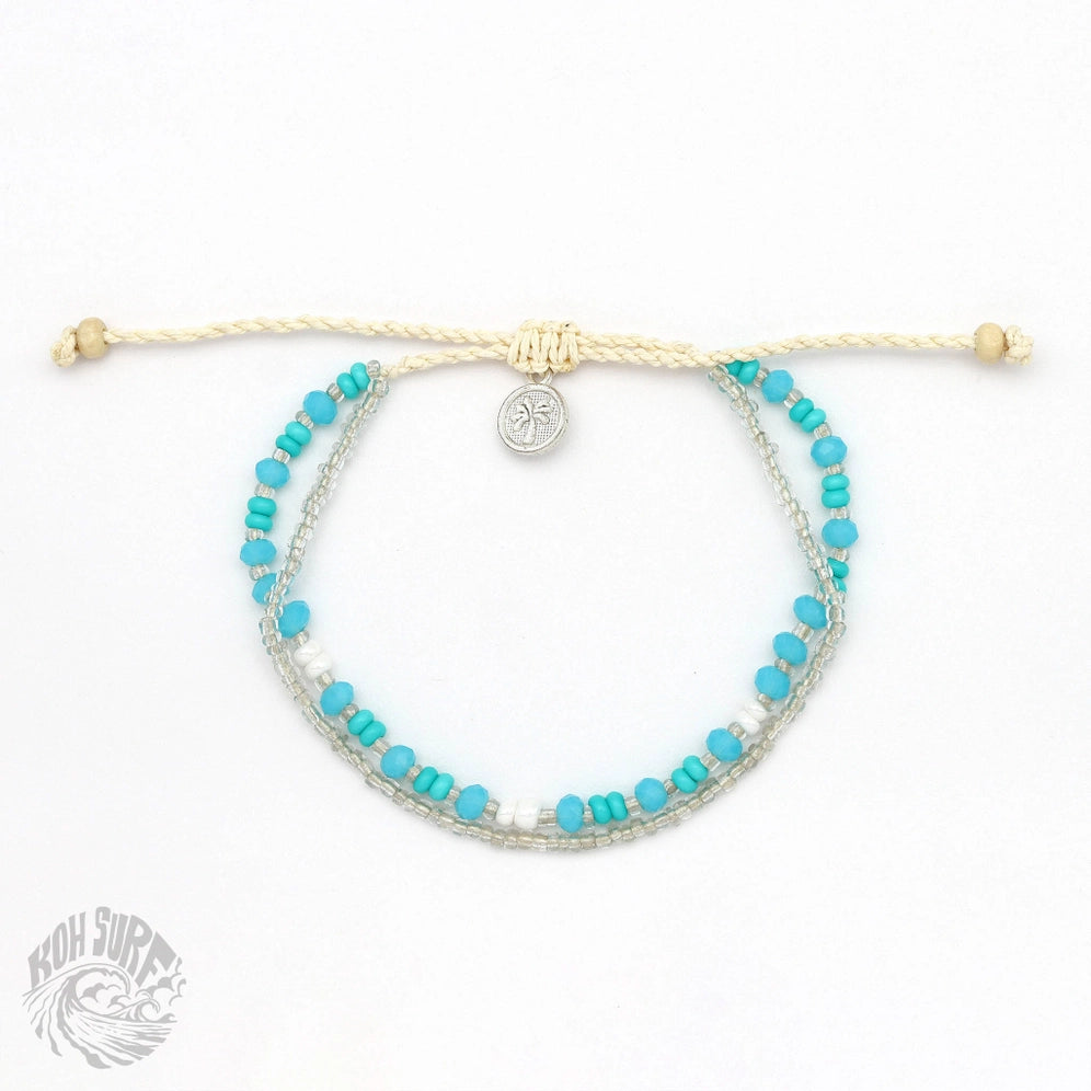 Koh Surf Kanawa Beach Beaded Bracelet - Aqua
