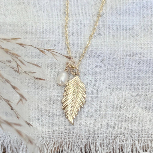 From The Sea & Me - Leaf Charm Necklace