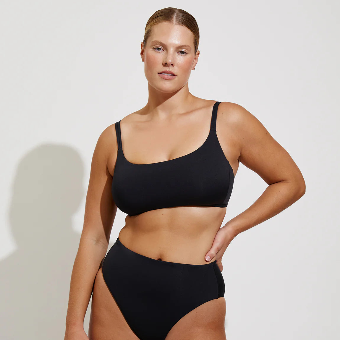 Left on Friday Pool Days Top D+ - Black