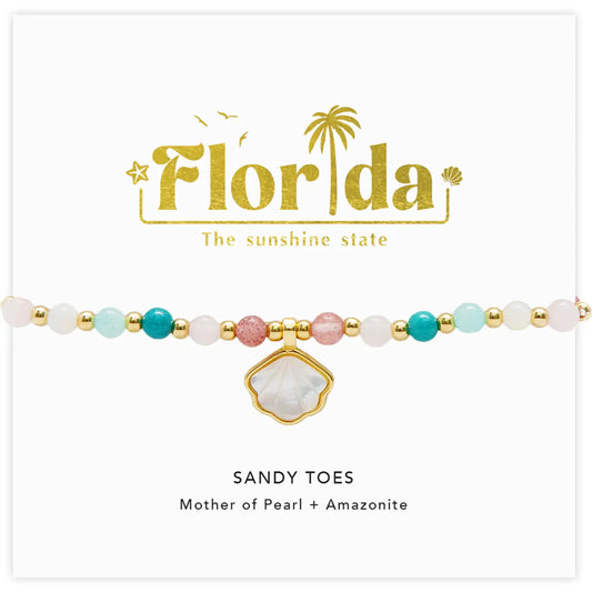 Lotus and Luna Florida Charm Bracelet - Sandy Toes