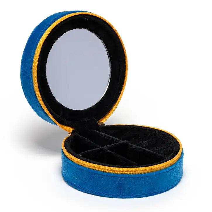 Living Royal Velvet Jewelry Case - Caviar Tin - Blue