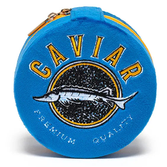 Living Royal Velvet Jewelry Case - Caviar Tin - Blue