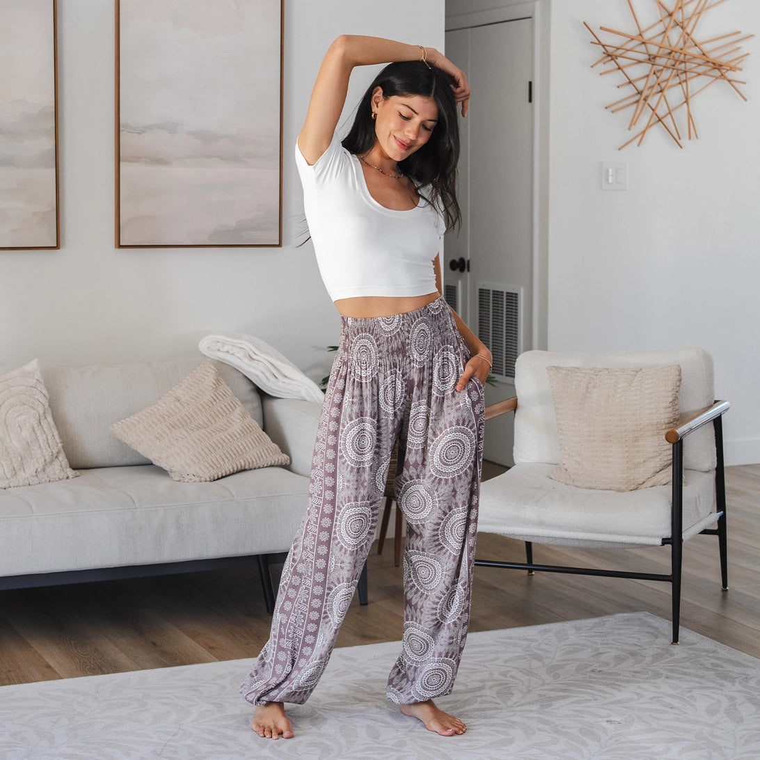 Lotus and Luna Nosara Harem Pants with Pockets