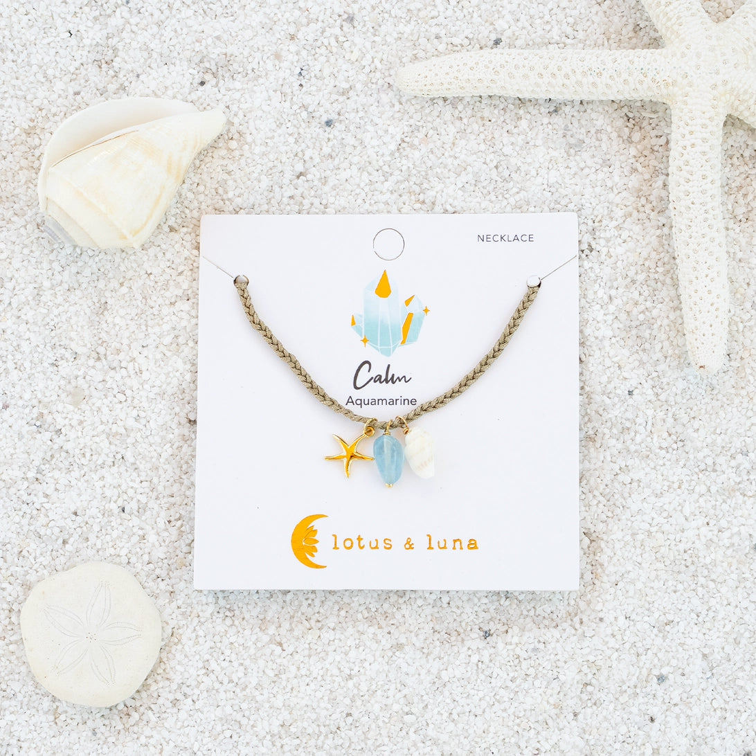Lotus and Luna Offshore Necklace - Moon Beach