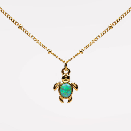 Atolea Opal Turtle Necklace