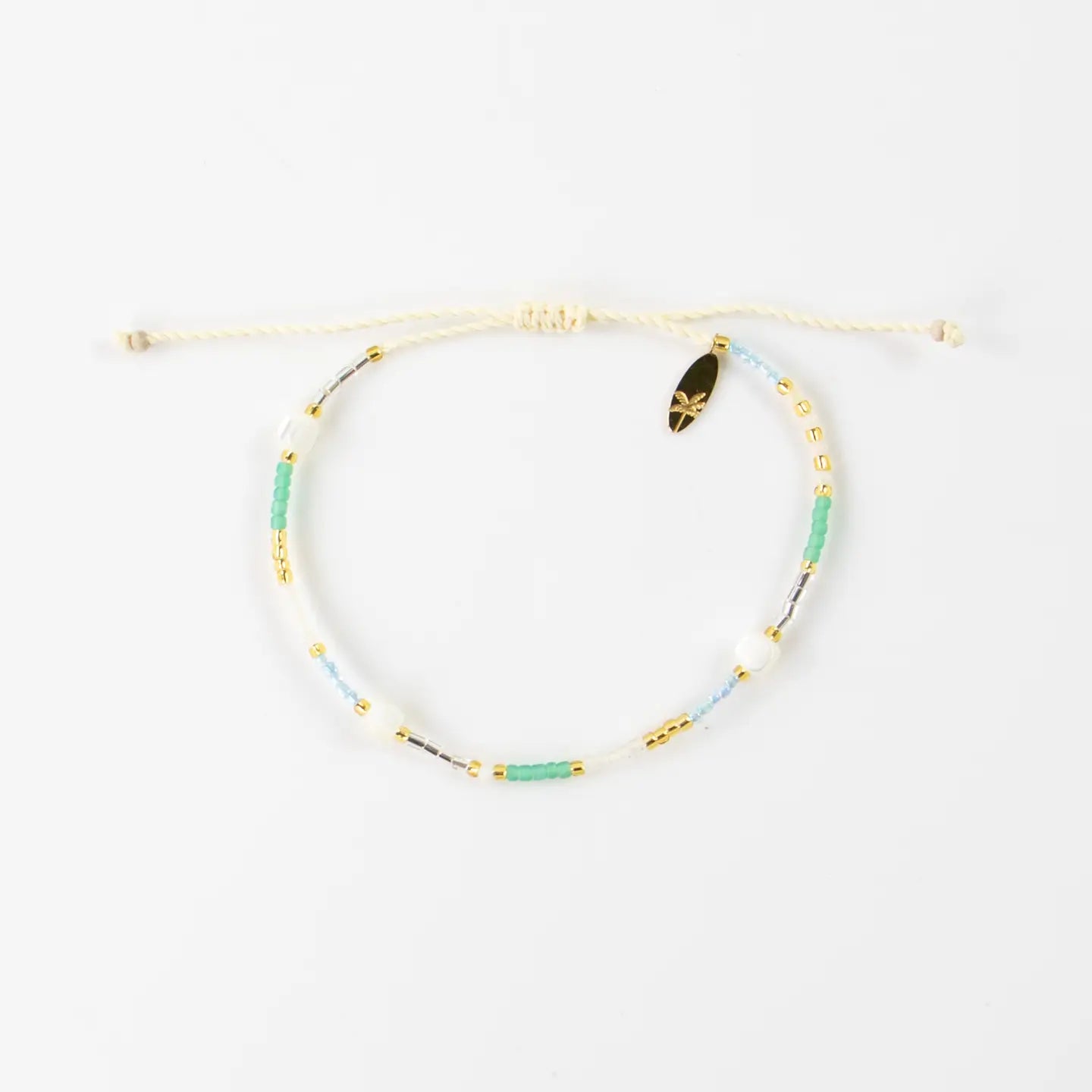 Pineapple Island Golden Hour Colorful Beaded Bracelet - Sea Blue
