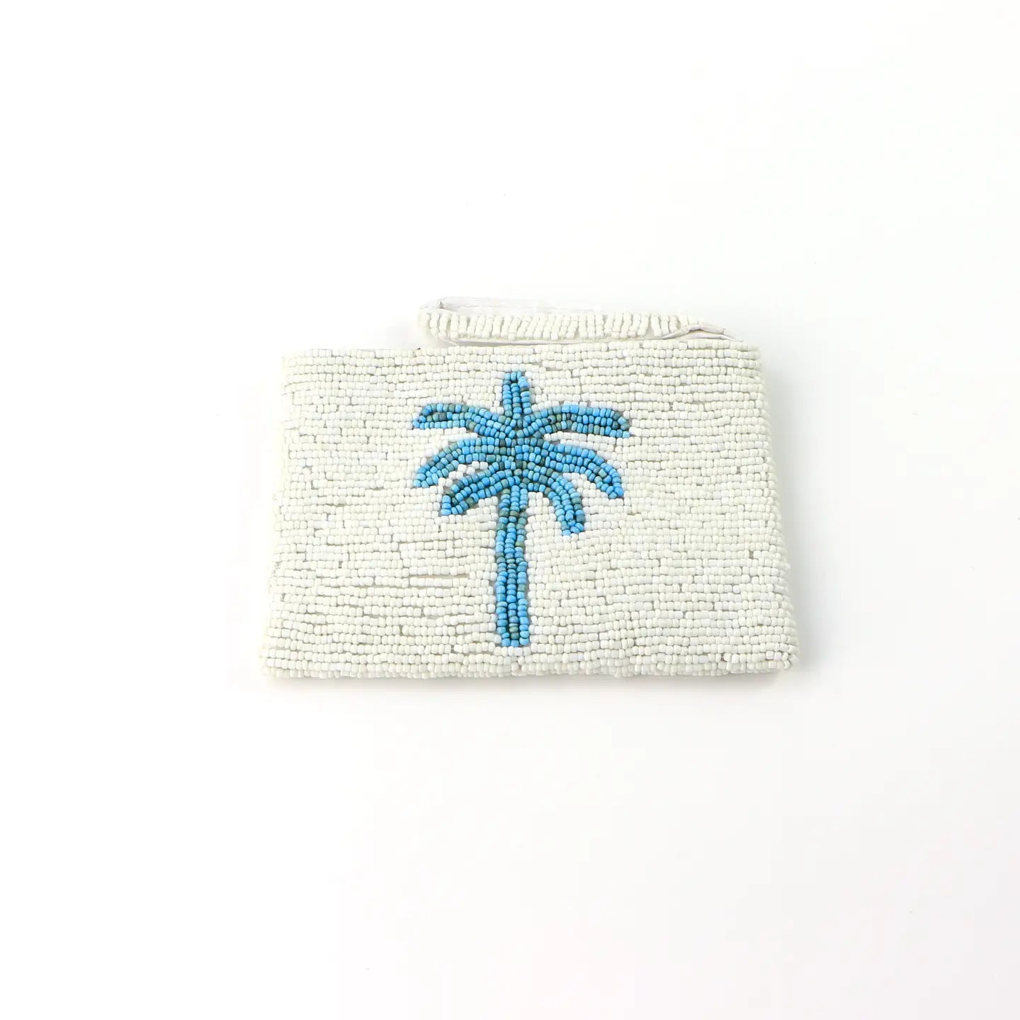 Pineapple Island Small Palm Tree Beaded Pouch