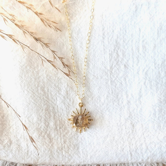 From The Sea & Me - Raw Citrine Sun Necklace