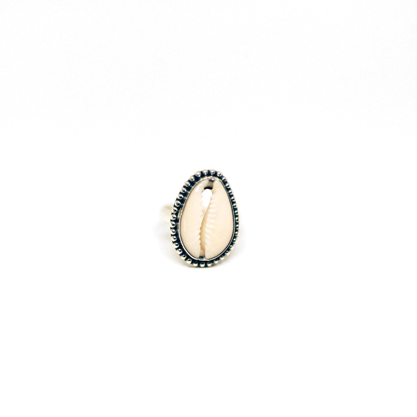 The Salty Gem Beaded Cowrie Shell Ring