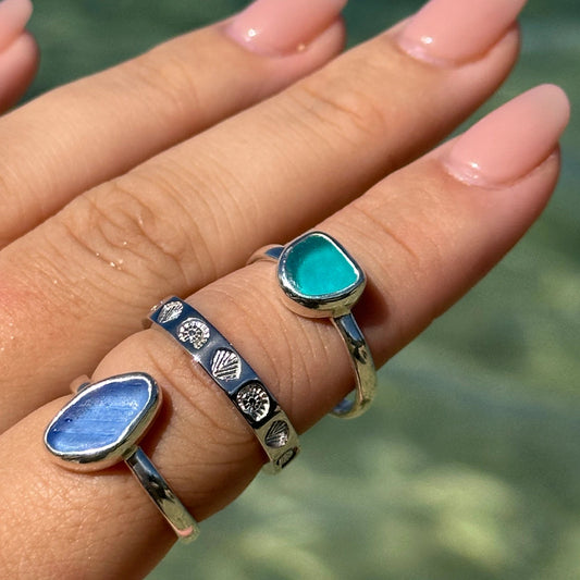 The Salty Gem Coastal Ring - Sterling Silver
